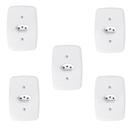 Conjunto com 5 Tomadas 2p+t 20a 250v com Placa 4x2