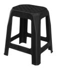 Conjunto Com 6 Banquetas Adulta Plástico Resistente Preta Conjunto Com 6 Banquetas Adulta Plástico Resistente Preta