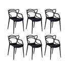 Conjunto com 6 Cadeiras Allegra - Preto