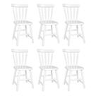Conjunto com 6 Cadeiras Dalas Branco