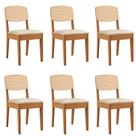 Conjunto com 6 Cadeiras MDF Copper Premium para Sala de Jantar Moderna Mobília