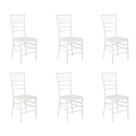 Conjunto com 6 Cadeiras Stella Branco