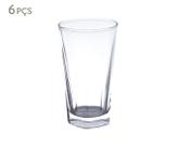Conjunto com 6 Copos Altos de Vidro Faces Transparente 336Ml - Lyor Conjunto com 6 Copos Altos de Vidro Faces Transparente 336Ml - Lyor