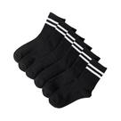 Conjunto com 6 Pares de Meias Femininas de Algodão - Cano Alto, Branca e Preta Conjunto com 6 Pares de Meias Femininas de Algodão - Cano Alto, Branca e Preta