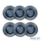 Conjunto Com 6 Pratos De Entrada Night Sky Porto Brasil