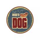 Conjunto com 6 Pratos de Sobremesa Hot Dog B Colecionável Ø21cm