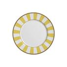 Conjunto com 6 Pratos de Sobremesa Stripe Amarelo Ø21cm
