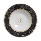 Conjunto com 6 Pratos Fundo Marble Preto Ø25cm