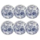 Conjunto com 6 Pratos Fundos Biona Oxford Cena Inglesa 22cm