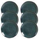 Conjunto Com 6 Pratos Raso Orgânico Oceano 26,5cm Porto Brasil