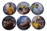 Conjunto com 6 pratos Star Trek "As Viagens da Nave Estelar Enterprise", original anos 80