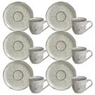 Conjunto Com 6 Xícaras De Café Com Pires Bio Pistache 100ml Porto Brasil
