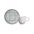 Conjunto com 6 Xícaras de Café com Pires Coup Stoneware Tempo de Festa 97ml Conjunto com 6 Xícaras de Café com Pires Coup Stoneware Tempo de Festa 97ml