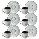 Conjunto Com 6 Xícaras De Café Com Pires Orgânico Echo 100ml Porto Brasil