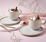 Conjunto com 6 Xícaras de Chá Empilhável com 6 Pires Linhas Latte 230ml Porto Brasil