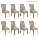 Conjunto com 8 Cadeiras para Sala de Jantar Apogeu