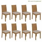 Conjunto com 8 Cadeiras para Sala de Jantar Athenas