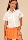 Conjunto com camisa em algodão texturizado Laranja Pakita Conjunto com camisa em algodão texturizado Laranja Pakita