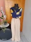 Conjunto com camiseta crepe e panta longa