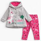 CONJUNTO COM CAPUZ INFANTIL MALWEE ZIG ZIG ZAA - TAMANHO M e G - 100% ALGODÃO -
