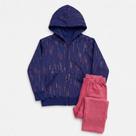 Conjunto com capuz infantil menina malwee - tamanho 08 - algodão -