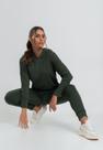 Conjunto Com Casaco e Jogger Canelado Verde Salvatore Fashion