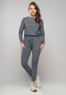 Conjunto Com Casaco Gola Canoa e Jogger Moletinho Grafite Salvatore
