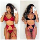 Conjunto com cinta liga