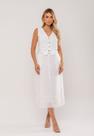Conjunto Com Colete e Saia Midi Branco Salvatore