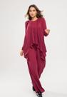 Conjunto Com Kimono, Blusa Manga Longa e Wide Leg Malha Vinho Salvatore