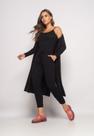 Conjunto Com Kimono, Regata e Jogger Malha Preto Salvatore