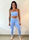 Conjunto com Legging Azul sem alça com Zero Transparência Conjunto com Legging Azul sem alça com Zero Transparência