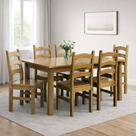 Conjunto com Mesa de Jantar 160cm Retangular e 6 Cadeiras 100% Madeira Maciça Napoli Espresso Móveis