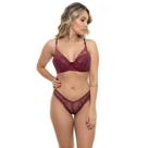 Conjunto Com Renda Vinho Sepie 24240 Microfibra
