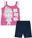 Conjunto com rendinha Cotton para bebê P AO G