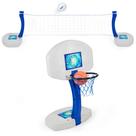 Conjunto combinado de esportes de piscina SwimWays, rede de voleibol e basquete