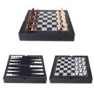 Conjunto combinado de jogos de tabuleiro GSE Games & Sports Expert em couro de 12,5 polegadas Conjunto combinado de jogos de tabuleiro GSE Games & Sports Expert em couro de 12,5 polegadas