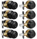 Conjunto combinado de maçaneta e fechadura Sopoby Keyed Alike x4 Black