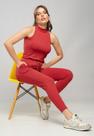 Conjunto Comfy Com Regata e Jogger Canelada Terracota Salvatore