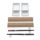 Conjunto Comida Japonesa com 10 Peças para Sushi de Bambu Kyoto Casa Del Grande