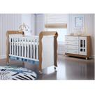 Conjunto Cômoda Fraldário Ariel e Berço Mini Cama Mirelle