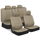 Conjunto completo de capas de assento BDK PolyPro Solid Bege para veículos automotivos