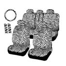 Conjunto completo de capas de assento de carro AUTOFAN Zebra com almofadas de cinto de segurança