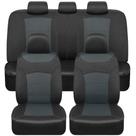 Conjunto completo de capas de assento de carro BDK CarXS Turismo cinza para caminhões SUV