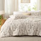 Conjunto completo de edredom Bedsure, floral bege, 3 peças