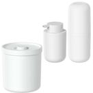 Conjunto Completo para Banheiro com 3 Peças Branco - Ou Conjunto Completo para Banheiro com 3 Peças Branco - Ou