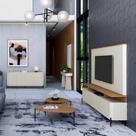 Conjunto Completo para Sala de Estar com 8 Peças 100% MDF
