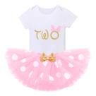 Conjunto coordenado de macacão e tutu IMEKIS 2nd Birthday