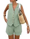 Conjunto Coordenado PRETTYGARDEN Colete Regata e Shorts XL