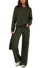 Conjunto Coordenado PRETTYGARDEN Moletom com Capuz e Calça Cargo Verde Exército XXL Conjunto Coordenado PRETTYGARDEN Moletom com Capuz e Calça Cargo Verde Exército XXL